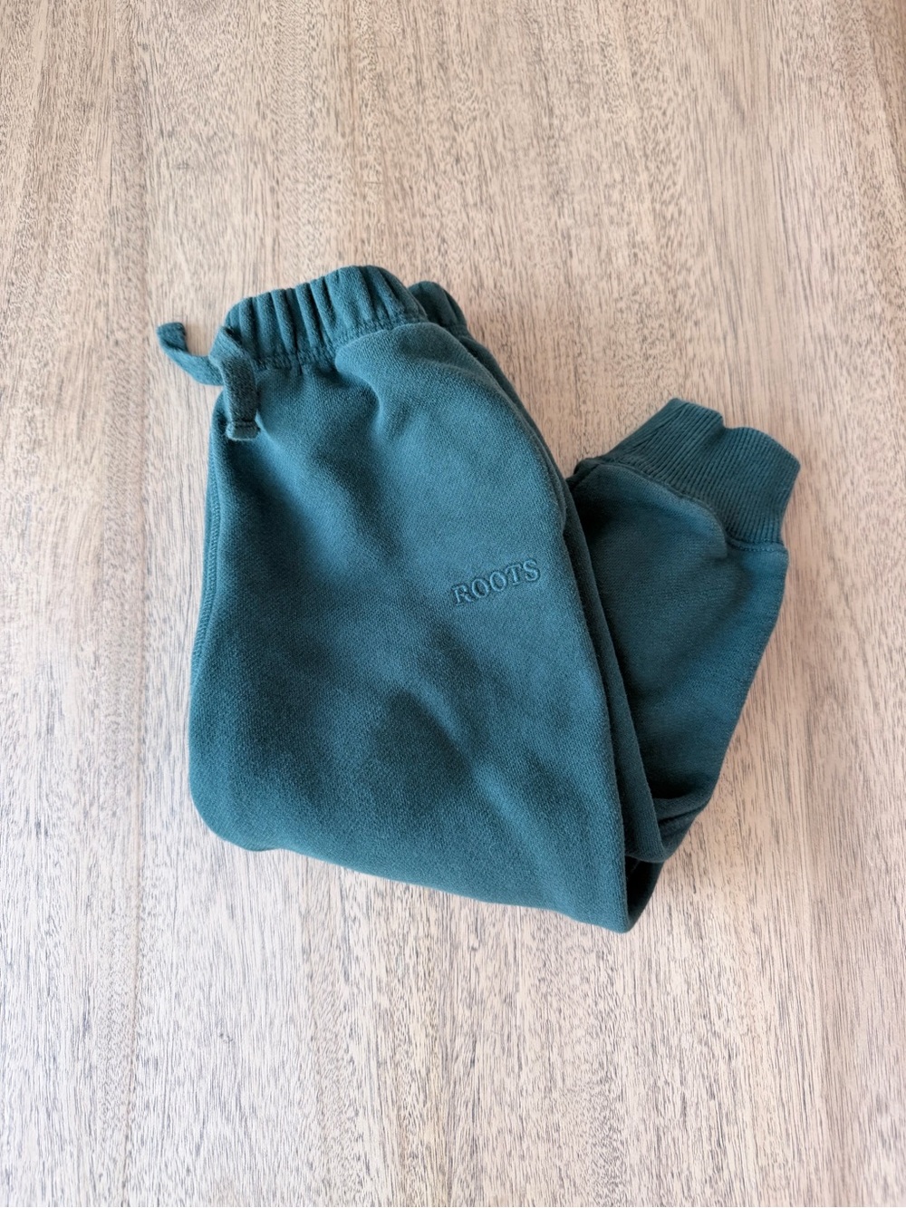 Roots Kids Forest Green Fleece Joggers 2T